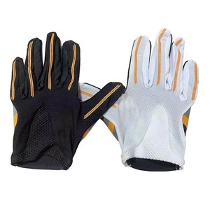 High Quality Lightweight Breathable American Football Gloves Full Finger Anti-slip Adjustable <b>Hook</b> Loop Closure Custom Gloves - Product Image 3