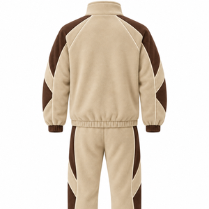 Mens Warm Fleece Tracksuit Two Piece Sportswear Set With Full Zip Jacket And Jogger <b>Pants</b> For Fitness Training And Outdoor Wear - Product Image 4