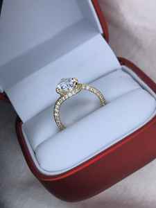 Anillo de Diamante Cultivado en Laboratorio con Corte Pera Personalizado, Oro Sólido de 14k, Certificado IGI, Color Blanco D, para Mujer y Hombre, Aniversario - Product Image 4