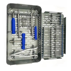 Kit chirurgical d'instruments orthopédiques pour traumatismes, en acier inoxydable, avec vis osseuses et embouts de perçage, à prix abordable - Product Image 2