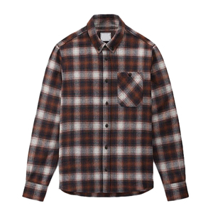 Camisas de Franela de Invierno para Hombre con Botones, Diseño OEM, Impresión Personalizada, Venta al Por Mayor - Product Image 1
