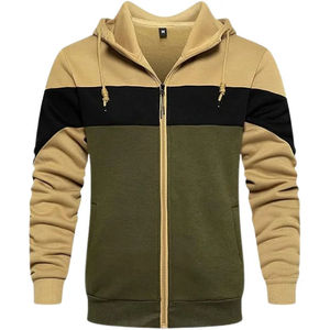 Sweat à capuche streetwear pour homme OEM personnalisé de haute qualité, vierge, zippé, vintage, double couche, délavé à l'acide, effet soleil, usé, avec poches, 100% coton - Product Image 1