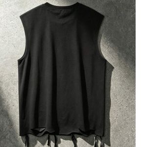 Custom Men Rhinestone Flame Sleeveless Tank Top Round Neck Casual Cotton Vest OEM ODM Wholesale Apparel Fashion Wear - Product Image 4