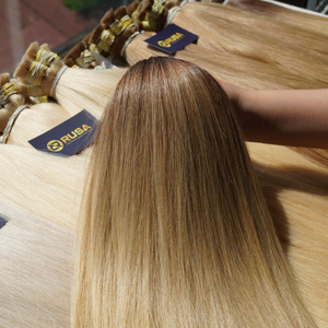 Extensiones de Cabello Humano al por Mayor, Rubio Claro, Liso, Cabello Virgen Vietnamita, Super Double Drawn, Color de Moda - Product Image 3