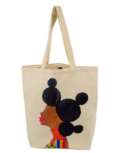 Sacs à main en toile pour femmes Navrit Creation, doublure en coton, fermeture ouverte, couleur unie, décoration imprimée graphique, design élégant - Product Image 1