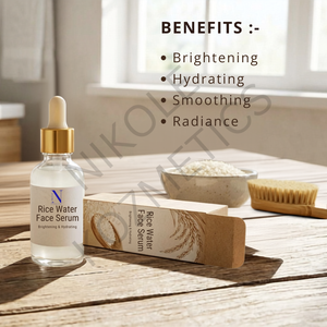 Sérum pour le visage à l'eau de riz, hydratant et éclaircissant, pour une peau lisse et éclatante, soin quotidien léger et hydratant - Product Image 3