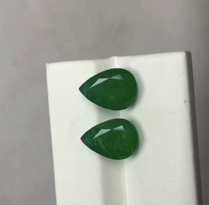 Natural Emerald Pair Pear Shape Green Loose Gemstone High Quality for Jewelry Design - Product Image 4