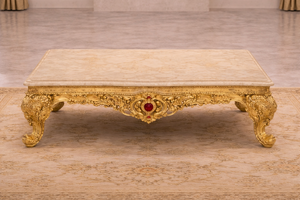 Juego de Sofás Clásicos Premium para Sala de Estar con Acabado en Hoja de Oro, Estilo Palacio, Sofá de Madera Tallado a Mano, Hecho en EE. UU. - Product Image 4