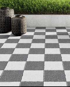 Dalles de parking extérieures robustes et antibactériennes 400x400mm, série Punch, antidérapantes, vitrifiées, adhésives pour allée - Product Image 2