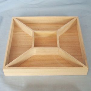 Boîte de rangement en bois de luxe pour fruits secs avec compartiments séparés pour noix, graines, chocolats, bonbons et friandises gourmandes - Product Image 3