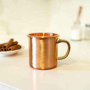 Pure Copper Handmade Tea Coffee Mug with <b>Saucer</b> Hammered Copper Drinkware Moscow Mule <b>Cup</b> Wholesale Bulk Export Manufacturer - Product Image 6