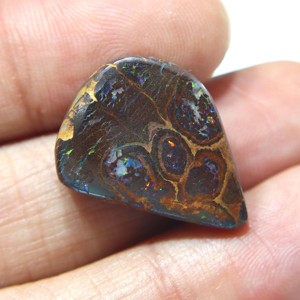 Ópalo de Boulder Australiano Cabujón Sólido, Ópalo Natural de Boulder Australiano Pulido Suelto para Joyería - Product Image 4