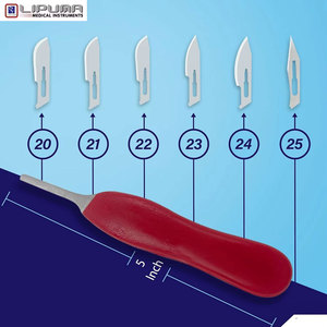 Manche de scalpel # 6 Couteaux chirurgicaux de qualité supérieure, manche en plastique dur antirouille, légers et durables, instruments médicaux - Product Image 2