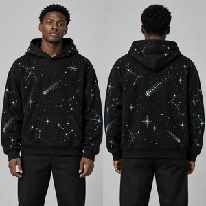 Sudaderas Modernas con Pedrería, Prendas Decorativas de Moda, Catálogo de Proveedor de Marca Privada, Opciones de Tallas, Pantalones a Juego, Tendencias Juveniles - Product Image 1