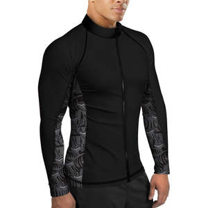 Rashguard à manches longues respirant, antibactérien, anti-UV, séchage rapide pour homme, col rond, logo personnalisé imprimé, qualité économique - Product Image 4