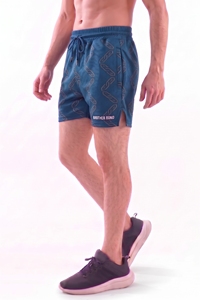 custom <b>mens</b> dark blue crystal diamond pattern <b>running</b> shorts athletic workout bottoms side slit open seam pockets fitness <b>pant</b> - Product Image 3