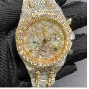 Reloj de Lujo Personalizado de 40 mm con Incrustaciones de Diamantes Moissanite VVS, Estilo Hip Hop, para Hombre - Product Image 3