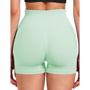 Shorts de yoga taille haute pour femmes avec effet ventre plat et lifting des fesses, en tissu extensible doux et sans coutures, pour l'entraînement et le fitness - Product Image 3