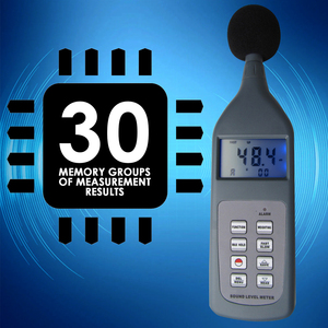 Medidor de Decibelios Profesional con Registro de Datos, Monitor de Sonido con Ponderación A/C/Flat, Dispositivo de Seguridad para el Ruido Laboral con Memoria de 30 Grupos - Product Image 2