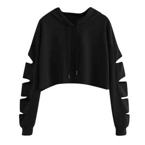 Sweat-shirt à capuche en molleton 100 % coton imprimé sur mesure pour femme, style streetwear, manches longues - Vente en gros - Product Image 1