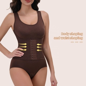 Nouveau body double couche avec ouverture à boutons-pression et contrôle du ventre pour un effet sculptant, avec entrejambe à boutons-pression - Product Image 5