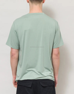 T-shirt d'été à col rond de qualité supérieure, respirant, couleur unie, coupe classique, 260 grammes, 100 % coton, faible MOQ, tenue 2026 - Product Image 2