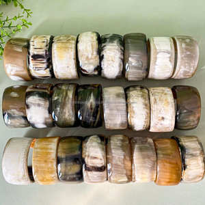 High Quality Buffalo Horn Cuff <b>Bracelet</b> for Women Feng Shui and <b>Love</b> Style Carved Bangles - Product Image 3