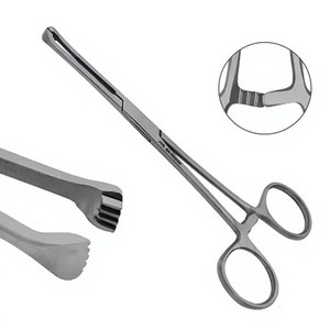 Pinces à tissus chirurgicales de 7 pouces, 4 x 5 dents, pinces de préhension de précision, instrument chirurgical OB/GYN en acier inoxydable allemand - Product Image 1