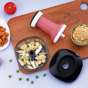 Plastic aether push chopper with stainless steel blade durable kitchen <b>tool</b> ergonomic design efficient <b>vegetable</b> & <b>fruit</b> cutter - Product Image 3