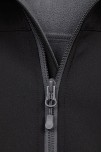 Veste de ski coupe-vent à capuche patchwork tendance, vêtement chauffant d'extérieur imperméable personnalisé en softshell pour l'automne avec logo frontal - Product Image 5