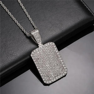 Pendentif de luxe en argent sterling 925 plaqué or 6.8cm de long 3.5cm de large 60cm chaîne bijoux lourds OEM ODM personnalisé en gros - Product Image 6