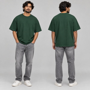 T-shirt ample et oversize pour homme, coupe décontractée, épaules tombantes, coton épais, style streetwear, fabricant en gros - Product Image 4