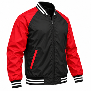 Veste coupe-vent pour homme avec logo personnalisé, style chic Y2K, streetwear, veste bomber Letterman, veste coupe-vent de haute qualité pour homme - Product Image 3