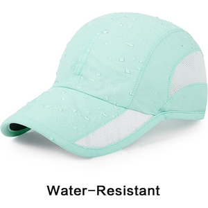 Casquette de baseball en polyester vert clair résistante à l'eau, visière incurvée, unisexe, pour l'extérieur, printemps-été, adultes - Product Image 1