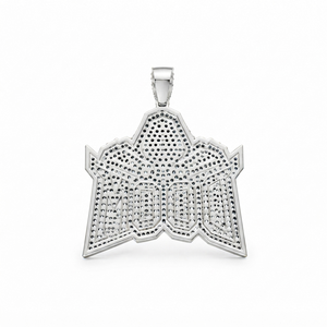 Dr. Doom Anhänger aus 925 Sterling Silber mit Diamant im Brillantschliff und Edelstein, Herren Hip-Hop Schmuck Charm-Anhänger - Product Image 3