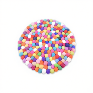 Multicolor Round Felt <b>Chair</b> Mat Aesthetic and Durable Seat Cover for Home Office Furniture - Product Image 2
