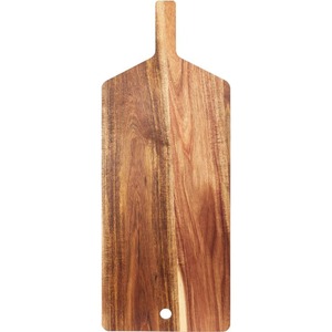 Planche de préparation alimentaire en bois artisanal, planche à découper ronde en bois avec poignée pour servir et couper - Product Image 5