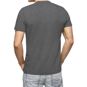 Fabricantes de Camisetas OEM, Camisetas Personalizadas de Manga Corta con Logotipo Frontal 100% Algodón para Hombre, Cuello Redondo, Casuales, Transpirables, de Secado Rápido, para Fitness - Product Image 4