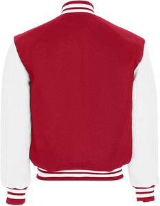 OEM Men's Customized Logo Varsity <b>Jacket</b> Double Pocket Adjustable High Street Stand Blank Baseball Letterman College <b>Jacket</b> 100% - Product Image 5