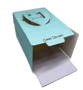 Custom Printed Cheesecake Carrying <b>Box</b> Durable Birthday <b>Cake</b> Packaging <b>Box</b> with Handle for Bakery Dessert and <b>Gift</b> Packaging - Product Image 4