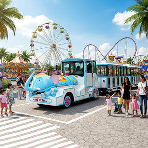 Tren Turístico Eléctrico sin Rieles de 42 Plazas, a Batería, para Parques Temáticos y Centros de Entretenimiento - Product Image 1