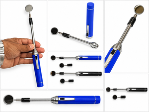 Espejo de Inspección Dental Telescópico de Acero Inoxidable, Portátil, con Clip de Bolsillo, Interruptor Deslizante, Funciona con Batería - Product Image 6