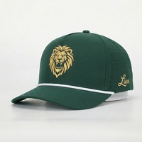 Gorra de Béisbol Deportiva de 5 Paneles con Diseño Personalizado al por Mayor, Gorra de Poliéster con Logotipo Bordado OEM, Gorras con Orificios Cortados con Láser