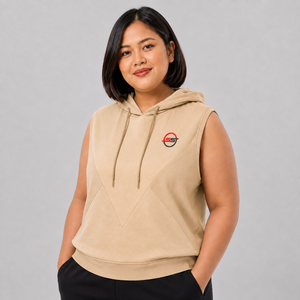Hoodie sans manches pour femme, tendance, avec logo personnalisé, en molleton de coton doux, respirant, confortable, style streetwear, vente en gros - Product Image 3