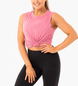 Proveedor de Camisetas sin Mangas para Mujer al por Mayor, Camiseta Deportiva de Verano, Ropa Deportiva para Yoga, Running, Gimnasio, Marca Privada OEM - Product Image 5