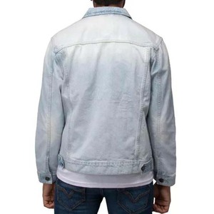 Men's <b>Light</b> Wash Denim Jacket Casual Turn-down Collar Button Front Regular Fit Spring Cotton Jean Coat Solid Color <b>Cheap</b> Price - Product Image 6