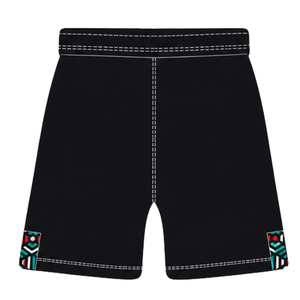 Pantalones Cortos de Rugby Blancos y Negros con Cordón Ajustable, Cintura Elástica, Ribete en Contraste, Personalizables, Transpirables, para Entrenamiento Deportivo y Rendimiento en Equipo - Product Image 2