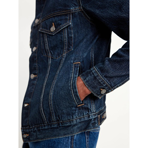 Lightweight <b>Men</b> Denim <b>Jacket</b> Soft Breathable Comfortable Cotton Blend Fabric Ideal for <b>Summer</b> Casual Streetwear - Product Image 4