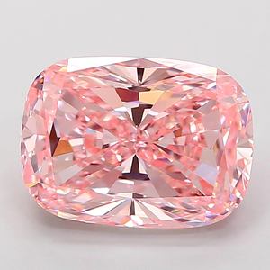 Diamant rose fantaisie de taille coussin, cultivé en laboratoire, pierre précieuse non montée, certifié IGI - Product Image 1
