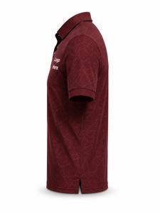 เสื้อกอล์ฟผู้ชายสีแดงเลือดหมู แขนสั้น ผ้าถัก ระบายอากาศได้ดี สวมใส่สบาย  โลโก้ด้านหน้า ออกแบบเองได้ สั่งทำโลโก้ได้ - Product Image 4
